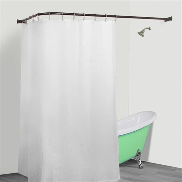 Utopia Alley Utopia Alley Rustproof L-Shaped Corner Shower Curtain Rod Bronze LR1RB - main